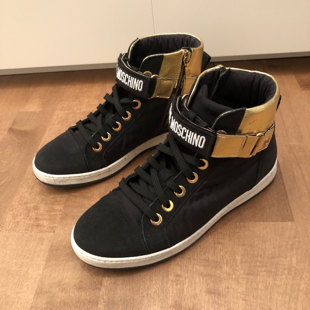 MOSCHINO JEREMY SCOTT HIGH TOP ZIP SNEAKERS